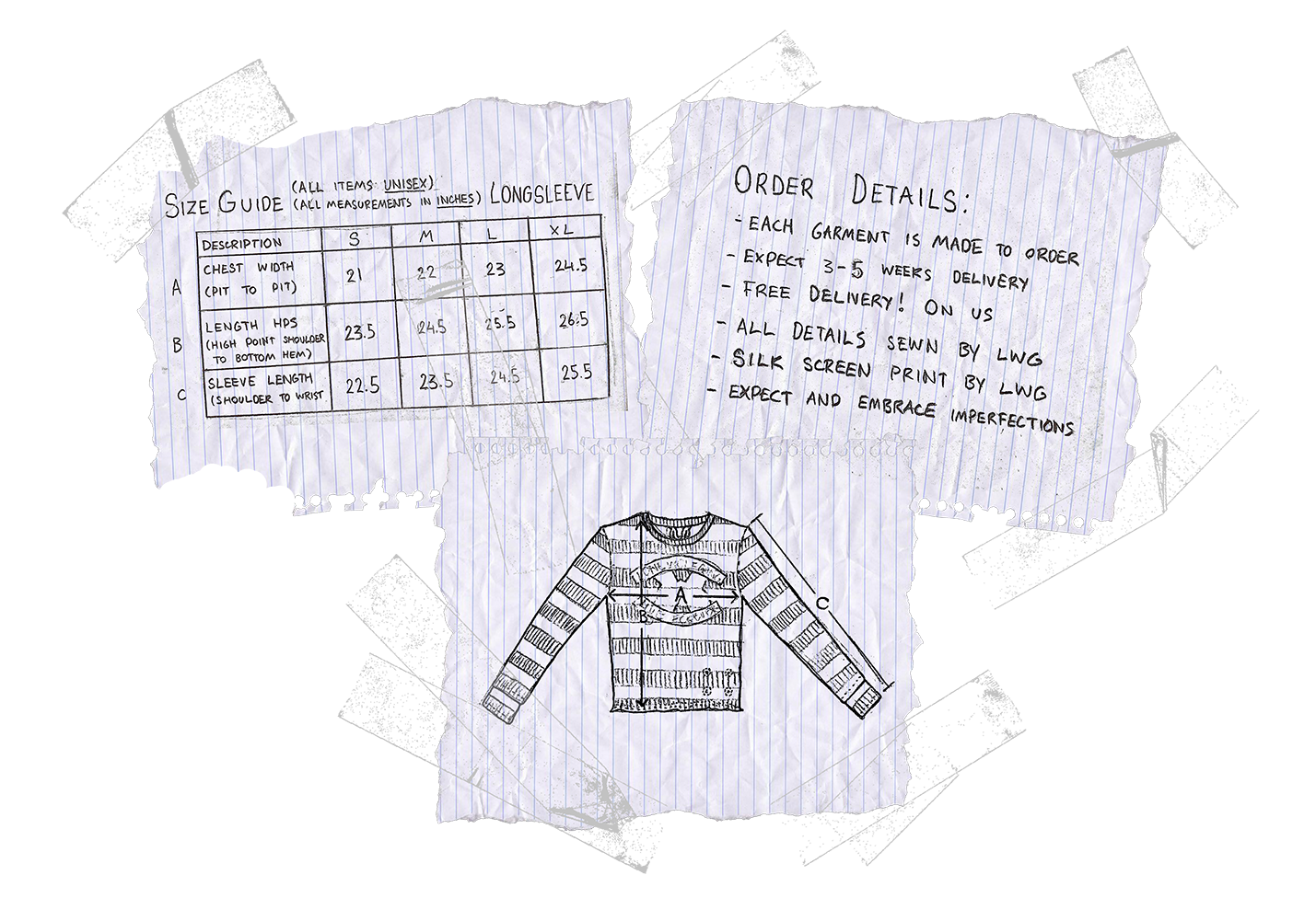 long sleeve size guide